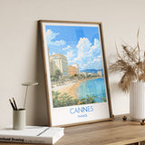Cannes Travel Poster, Travel Print of Cannes, France, Cannes Art, Canne Gift, Wall Art Print NQ Media Designs