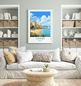 Cannes Travel Poster, Travel Print of Cannes, France, Cannes Art, Canne Gift, Wall Art Print NQ Media Designs