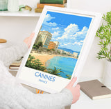 Cannes Travel Poster, Travel Print of Cannes, France, Cannes Art, Canne Gift, Wall Art Print NQ Media Designs