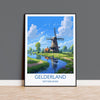 Gelderland Travel Poster, Travel Print of Gelderland, Netherlands, Dutch Art, Gelderland Gift, Wall Art Print NQ Media Designs