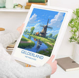 Gelderland Travel Poster, Travel Print of Gelderland, Netherlands, Dutch Art, Gelderland Gift, Wall Art Print NQ Media Designs