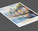 Dinant Poster, Travel Print of Dinant, Belgium, Dinant Gift, Travel Watercolour Gift NQ Media Designs