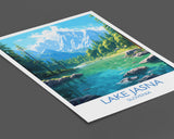 Lake Jasna Travel Poster, Travel Print of Lake Jasna, Slovenia, Slovenia Art, Lake Jasna Gift, Wall Art Print NQ Media Designs