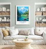Lake Jasna Travel Poster, Travel Print of Lake Jasna, Slovenia, Slovenia Art, Lake Jasna Gift, Wall Art Print NQ Media Designs