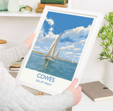 Cowes Travel Print, Travel Poster of Cowes, Cowes Gift, Cowes Art, Sailing Art, Isle of Wight Gift, NQ Media Designs