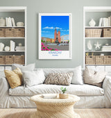 Krakow Travel Poster, Travel Print of Krakow, Poland, Krakow Gift, Poland Wall Art NQ Media Designs