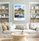 Sedona Poster, Travel Print of Sedona National Park, Arizona, USA, Sedona Travel Gift NQ Media Designs