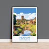 Hexham Travel Print, Travel Poster of Hexham, Northumberland, Hexham Gift, Northumberland Art, NQ Media Designs