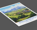 Stellenbosch Print, Travel Poster of Stellenbosch, Wine Region, South Africa, Travel Gift NQ Media Designs