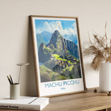 Machu Picchu Travel Print, Travel Poster of Machu Picchu, South America, Machu Picchu Art, Machu Picchu Gift, Wall Art Print NQ Media Designs