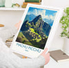 Machu Picchu Travel Print, Travel Poster of Machu Picchu, South America, Machu Picchu Art, Machu Picchu Gift, Wall Art Print