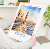 Venice Travel Print, Travel Poster of Venice, Italy, Venice Gift, Travel Watercolour Gift NQ Media Designs