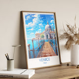 Venice Travel Print, Travel Poster of Venice, Italy, Venice Art, Venice Gift, Wall Art Print NQ Media Designs