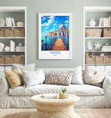 Venice Travel Print, Travel Poster of Venice, Italy, Venice Art, Venice Gift, Wall Art Print NQ Media Designs