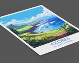 Azores Travel Print, Travel Poster of Azores , Atlantic Ocean, Azores Gift, Wall Art Print NQ Media Designs