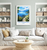Lake Windermere Travel Poster, Lake Windermere Travel Print, England, Cumbria Art, Lake Windermere Gift, Wall Art Print NQ Media Designs