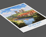 Durham Travel Print, Travel Poster of Durham, County Durham, England, Durham Art, Durham Gift, Wall Art Print NQ Media Designs