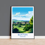Buxton Travel Print, Travel Poster of Buxton, Buxton, Buxton Gift, Derbyshire Art NQ Media Designs