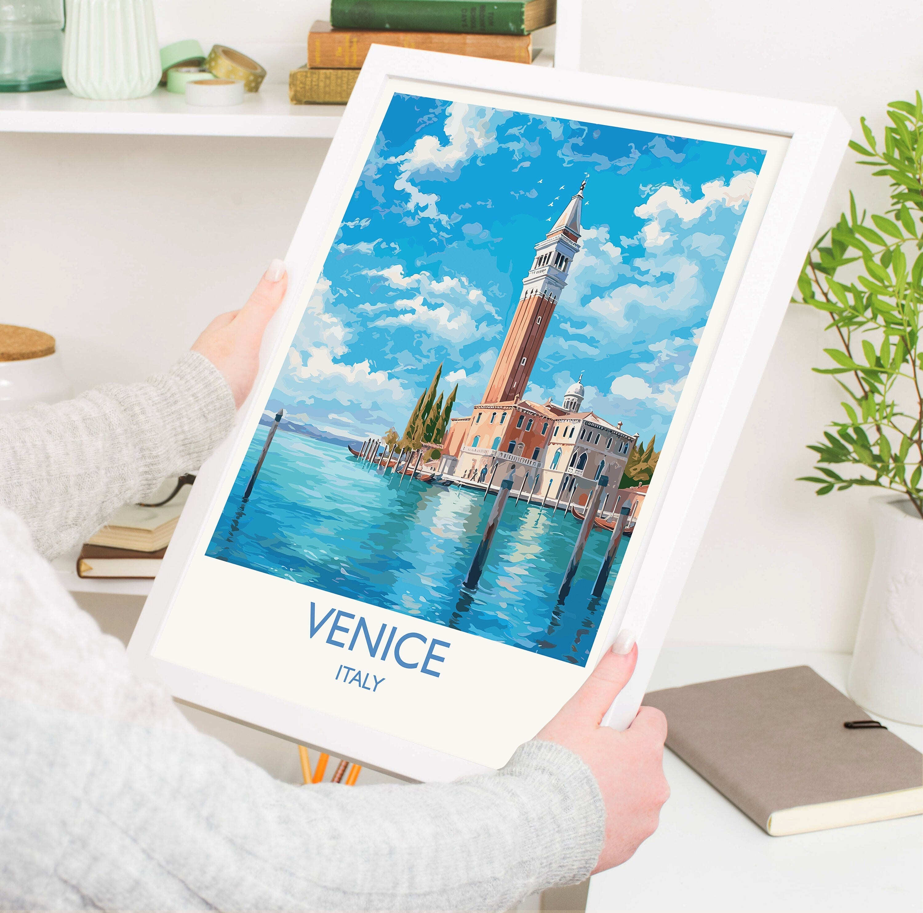 Venice Print, Travel Poster of Venice, Italy, Venice Art, Venice Gift, Wall Art Print NQ Media Designs