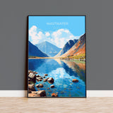 Wastwater Travel Print, Wastwater Travel Poster, England, Cumbria Art, Wastwater Gift, Lake District, Wall Art Print NQ Media Designs