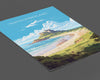 Northumberland Travel Poster, Travel Print of Northumberland Coast, England, Northumberland Art, Bamburgh Castle Gift, Wall Art Print