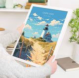 Cape Cod Poster, Travel Print of Cape Cod, Massachusetts, USA, Cape Cod Gift, Cape Cod Art, Travel Gift NQ Media Designs