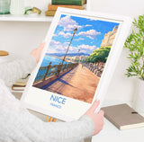 Nice Travel Print, Travel Poster of Nice, France, Nice Art, Nice Gift, Wall Art Print NQ Media Designs