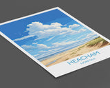 Heacham Beach Travel Print, Travel Poster of Heacham, Norfolk Gift, England, Norfolk Art, Heacham Beach Gift, Wall Art Print NQ Media Designs