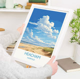 Heacham Beach Travel Print, Travel Poster of Heacham, Norfolk Gift, England, Norfolk Art, Heacham Beach Gift, Wall Art Print NQ Media Designs