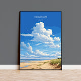 Heacham Beach Poster, Travel Print of Heacham, Norfolk Gift, England, Norfolk Art, Heacham Beach Gift, Wall Art Print NQ Media Designs