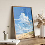 Heacham Beach Poster, Travel Print of Heacham, Norfolk Gift, England, Norfolk Art, Heacham Beach Gift, Wall Art Print NQ Media Designs