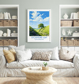 Sycamore Gap Travel Print, Travel Poster of Sycamore Gap, Northumberland, England, Sycamore Gap Gift, Wall Art Print NQ Media Designs