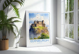 Edinburgh Travel Print, Travel Poster of Edinburgh, Scotland, Edinburgh Gift, Travel Watercolour Gift NQ Media Designs