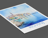 Rovinj Travel Print, Travel Poster of Rovinj, Croatia, Rovinj Gift, Travel Watercolour Gift NQ Media Designs