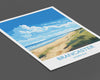 Brancaster Beach Travel Print, Travel Poster of Brancaster, Norfolk Gift, England, Norfolk Art, Brancaster Beach Gift, Wall Art Print