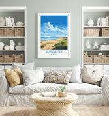 Brancaster Beach Travel Print, Travel Poster of Brancaster, Norfolk Gift, England, Norfolk Art, Brancaster Beach Gift, Wall Art Print NQ Media Designs
