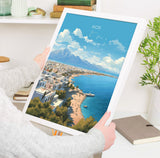 Kos Travel Poster, Travel Print of Kos, Greece Gift, Greek Islands Art, Kos Gift, Wall Art Print NQ Media Designs