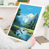 Yosemite Print, Travel Poster of Yosemite, National Park Art, Yosemite National Park Gift, Colorado, USA, Travel Gift NQ Media Designs