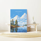Lake Saimaa Travel Poster, Lake Saimaa Travel Print, Finland, Finland Art, Lake Saimaa Gift, Wall Art Print NQ Media Designs