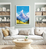 Eiger Travel Print, Travel Poster of Eiger, Switzerland, Eiger Art, Eiger Gift, Switzerland Wall Art Print NQ Media Designs
