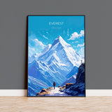 Everest Travel Print, Travel Poster of Everest, Himalayas, Everest Art, Everest Gift, Himalayas Wall Art Print NQ Media Designs