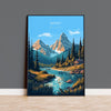 Banff Print, Travel Poster of Banff National Park, Banff National Park Gift, Canada Art, Canada Gift, NQ Media Designs