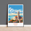 Zada Travel Print, Travel Poster of Zada, Croatia, Zada Art, Croatia Gift, Croatia Wall Art Print NQ Media Designs