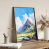 Ben Nevis Travel Print, Travel Poster of Ben Nevis, Ben Nevis Gift, Scotland Art, Ben Nevis Gift, Wall Art Print