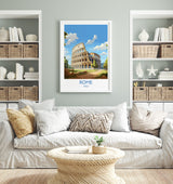 Rome Travel Print, Travel Poster of Rome, Italy Poster, Rome Gift, Rome Art, Italy Art NQ Media Designs