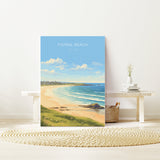 Fistral Beach Poster, Travel Print of Cornwall, England, Cornwall Art, Fistral Beach Gift, Wall Art Print NQ Media Designs
