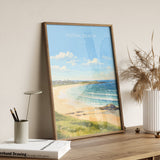 Fistral Beach Poster, Travel Print of Cornwall, England, Cornwall Art, Fistral Beach Gift, Wall Art Print NQ Media Designs