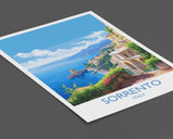 Sorrento Travel Print, Travel Poster of Sorrento, Italy Poster, Sorrento Gift, Sorrento Art, Italy Art Travel Gift NQ Media Designs