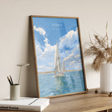 Cowes Travel Print, Travel Poster of Cowes, Cowes Gift, Cowes Art, Sailing Art, Isle of Wight Gift, NQ Media Designs