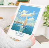 Cowes Print, Travel Poster of Cowes, Cowes Gift, Cowes Art, Sailing Art, Isle of Wight Gift, NQ Media Designs